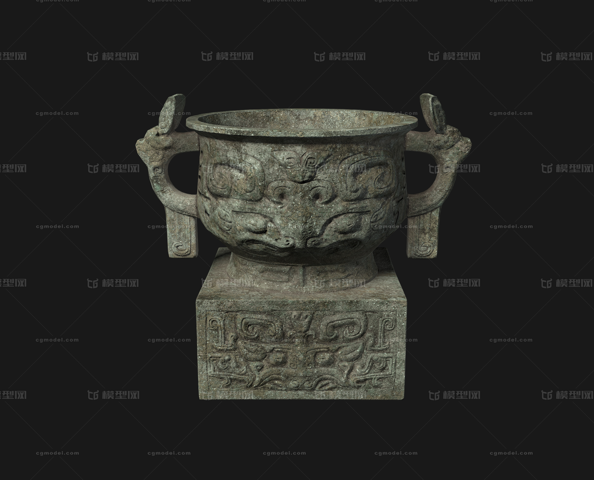 武王征商簋 利簋模型-文物器皿模型库-3ds Max(.max)模型下载-cg模型网