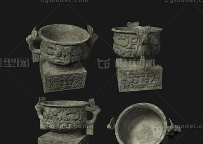 武王征商簋 利簋模型-文物器皿模型库-3ds Max(.max)模型下载-cg模型网