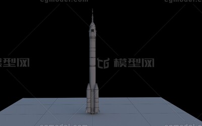 中国在役火箭CZ 2F模型-其他航天设施模型库-3ds Max(.max)模型下载-cg模型网