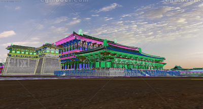 大明宫建筑 建筑生长动画模型-古代场景模型库-3ds Max(.max)模型下载-cg模型网