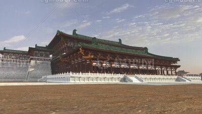 大明宫建筑 建筑生长动画模型-古代场景模型库-3ds Max(.max)模型下载-cg模型网