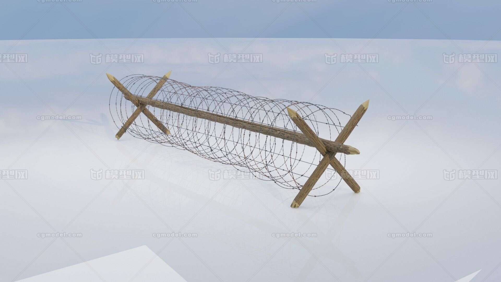 铁丝网 铁栅栏模型-场景部件模型库-其他模型下载-cg模型网