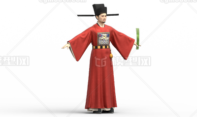 大臣官员古代男人唐朝宋朝官服文官儒生模型-男人模型库-3ds Max(.max)模型下载-cg模型网
