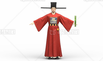 大臣官员古代男人唐朝宋朝官服文官儒生模型-男人模型库-3ds Max(.max)模型下载-cg模型网