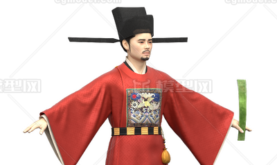 大臣官员古代男人唐朝宋朝官服文官儒生模型-男人模型库-3ds Max(.max)模型下载-cg模型网