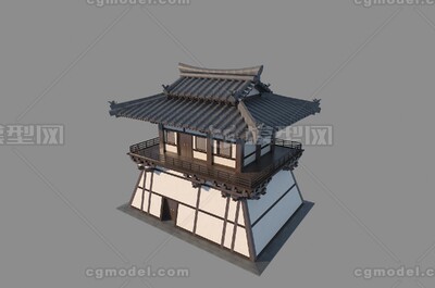 望楼 古代瞭望塔模型-历史建筑模型库-3ds Max(.max)模型下载-cg模型网