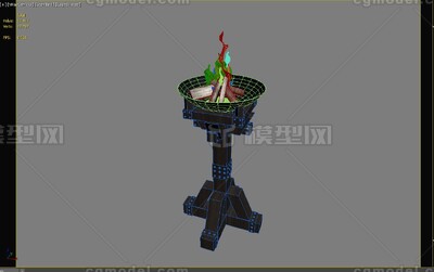 古代火盆架 火盆模型-历史建筑模型库-3ds Max(.max)模型下载-cg模型网