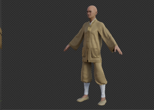 老和尚带骨骼绑定次世代PBR 先知武僧模型-老人-男模型库-3ds Max(.max)模型下载-cg模型网
