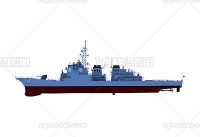 金刚级驱逐舰 日本金刚号导弹驱逐舰模型-军舰模型库-3ds Max(.max)模型下载-cg模型网