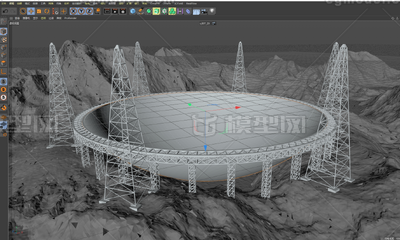 天眼 FAST模型-现代场景模型库-3ds Max(.max)模型下载-cg模型网