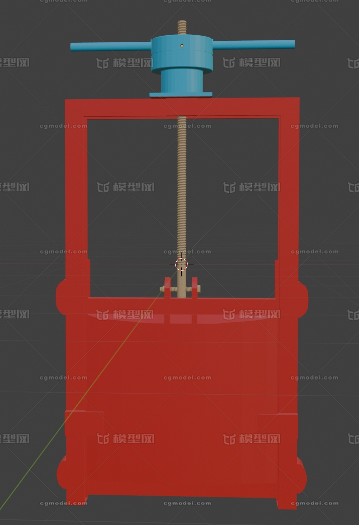 机闸一体闸门模型-工业设备模型库-Blender(.blend)模型下载-cg模型网