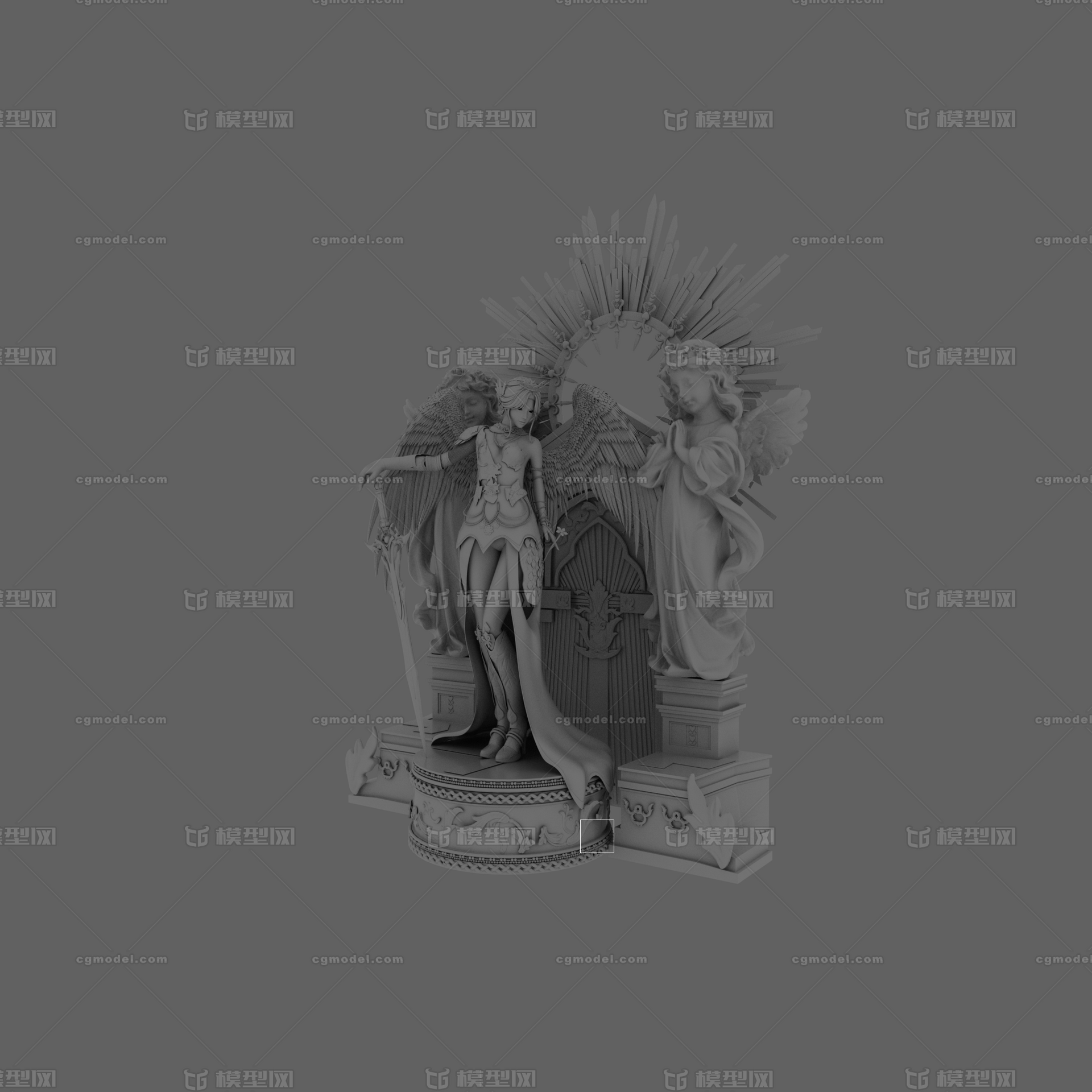 天使版本 鬼刀{破碎}模型-女人模型库-3ds Max(.max)模型下载-cg模型网