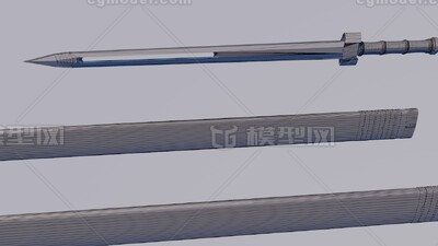 古代佩剑 宝剑模型-冷兵器模型库-Cinema 4D(.c4d)模型下载-cg模型网
