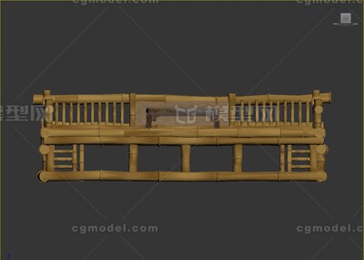 竹榻 竹床模型-床模型库-3ds Max(.max)模型下载-cg模型网
