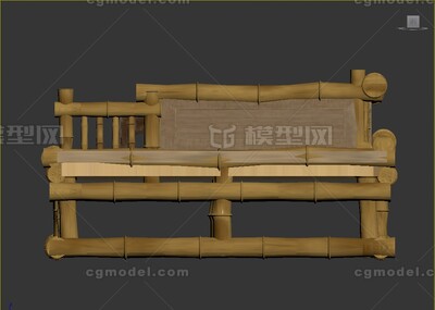 竹榻 竹床模型-床模型库-3ds Max(.max)模型下载-cg模型网