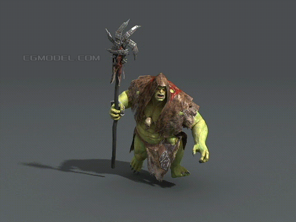 卡通 兽人祭司 萨满 半兽人 长老 族长 首领 兽人族 巫师