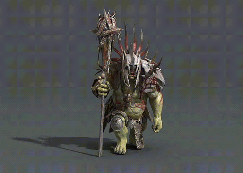 卡通 兽人萨满 祭司 巫师 半兽人 长老 族长 首领 兽人族