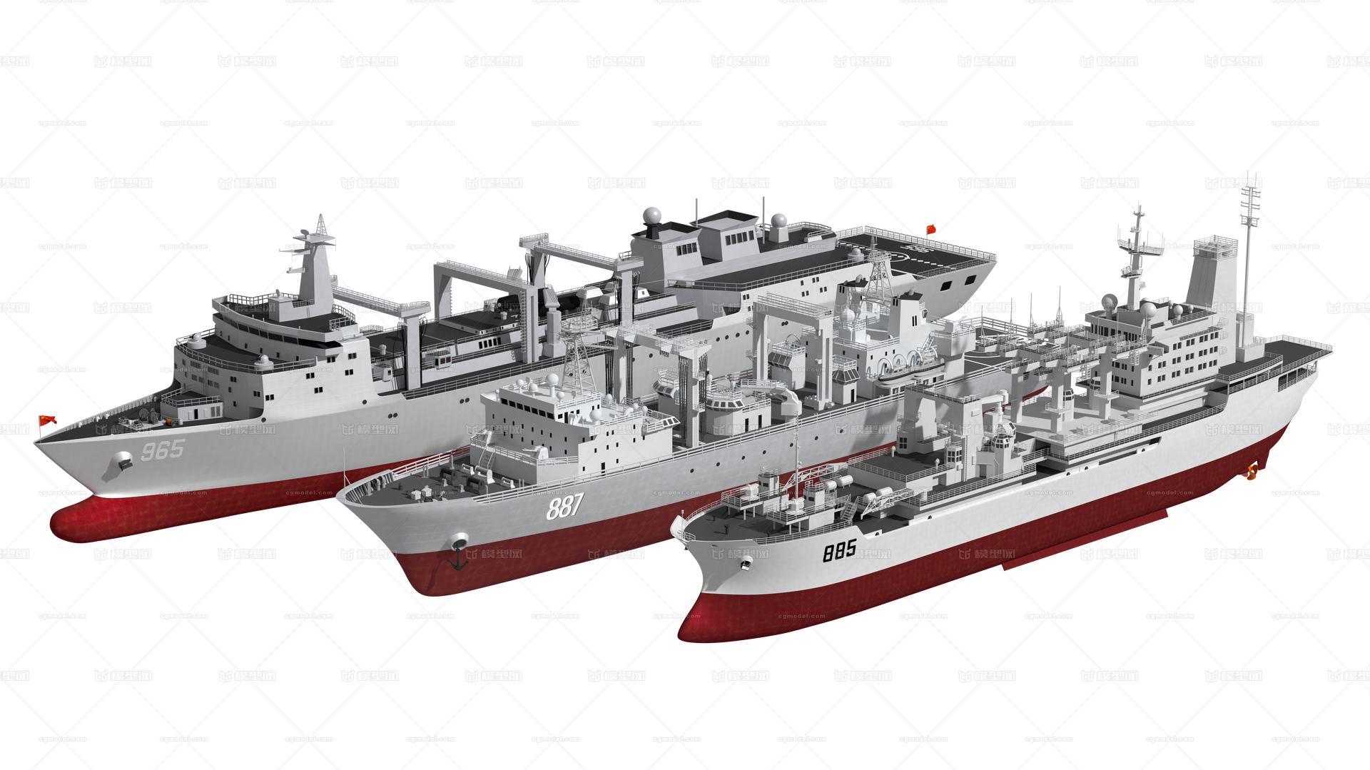 中国 海军模型-军舰模型库-Maya(.ma/.mb)模型下载-cg模型网