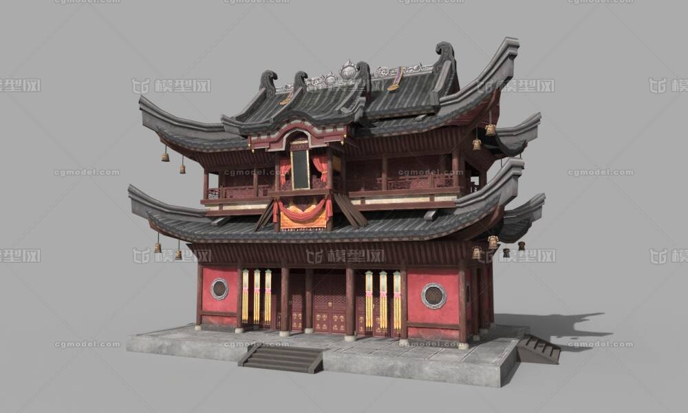 古建筑 古代建筑模型-古代场景模型库-3ds Max(.max)模型下载-cg模型网