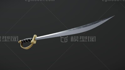 海盗弯刀 武器模型-冷兵器模型库-3ds Max(.max)模型下载-cg模型网