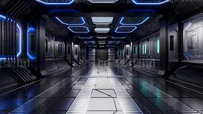 科幻机舱通道 太空走廊通道模型-科幻场景模型库-Cinema 4D(.c4d)模型下载-cg模型网