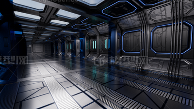 科幻机舱通道 太空走廊通道模型-科幻场景模型库-Cinema 4D(.c4d)模型下载-cg模型网
