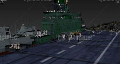 日本 Shinano 信浓号 航空母舰1944年模型-军舰模型库-3ds Max(.max)模型下载-cg模型网