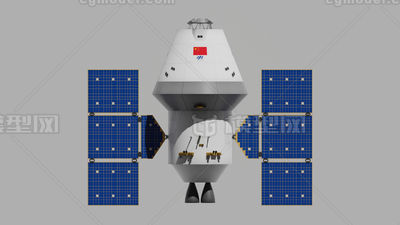 梦舟载人飞船.blend.FBX模型模型-其他航天设施模型库-Blender(.blend)模型下载-cg模型网