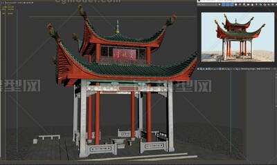 爱晚亭 长沙爱晚亭模型-历史建筑模型库-3ds Max(.max)模型下载-cg模型网