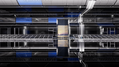 科技空间 科技结构模型-科幻场景模型库-Cinema 4D(.c4d)模型下载-cg模型网