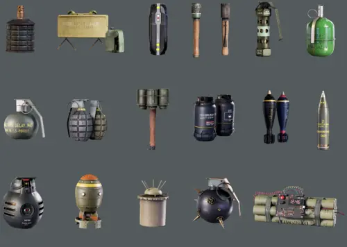 炸弹合集 爆炸武器模型-火炮器械模型库-其他模型下载-cg模型网