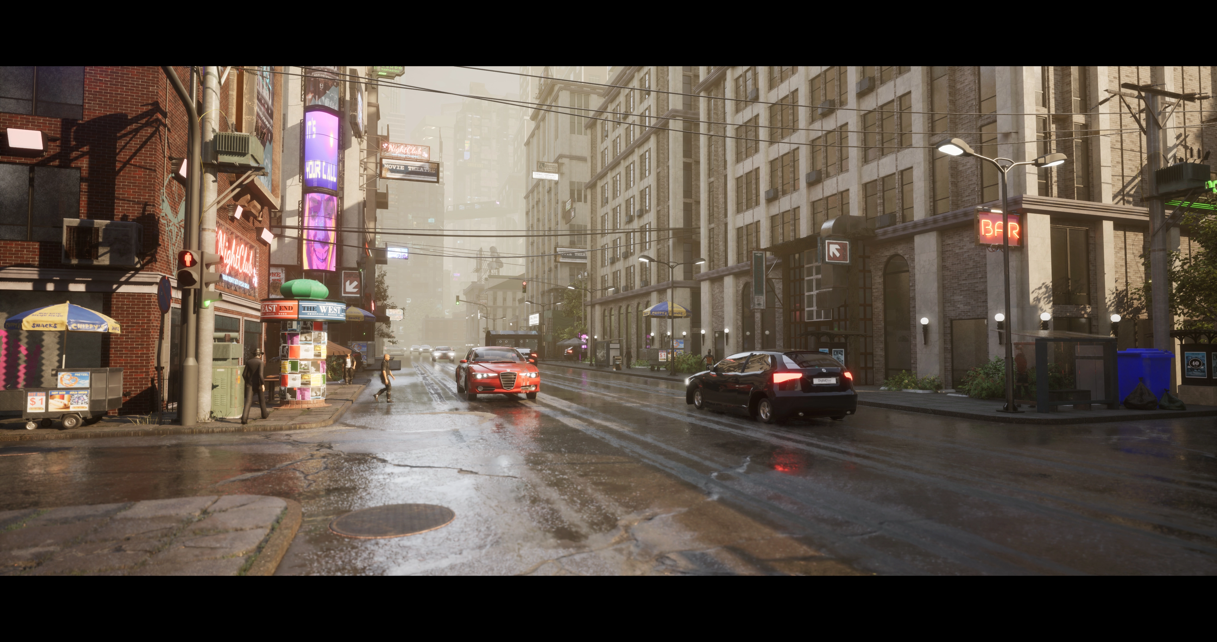 UE5场景练习-城市街道模型 - 场景/空间/建筑 - 作品模型 - CG模型网