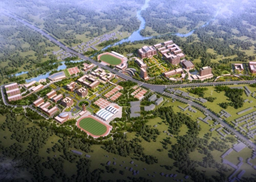 四平市现代职业教育园区总体规划及一期建筑规划建筑设计效果图