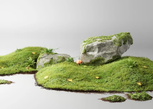 C4D影棚草地工程模型-自然场景模型库-Cinema 4D(.c4d)模型下载-cg模型网