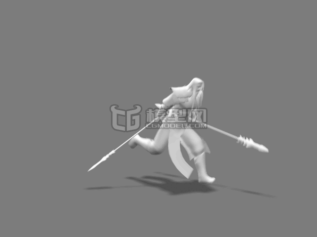 3Dmax游戏动作 双枪模型-男人模型库-3ds Max(.max)模型下载-cg模型网