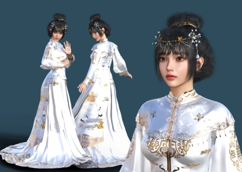 古代女人 公主小姐模型-女人模型库-3ds Max(.max)模型下载-cg模型网