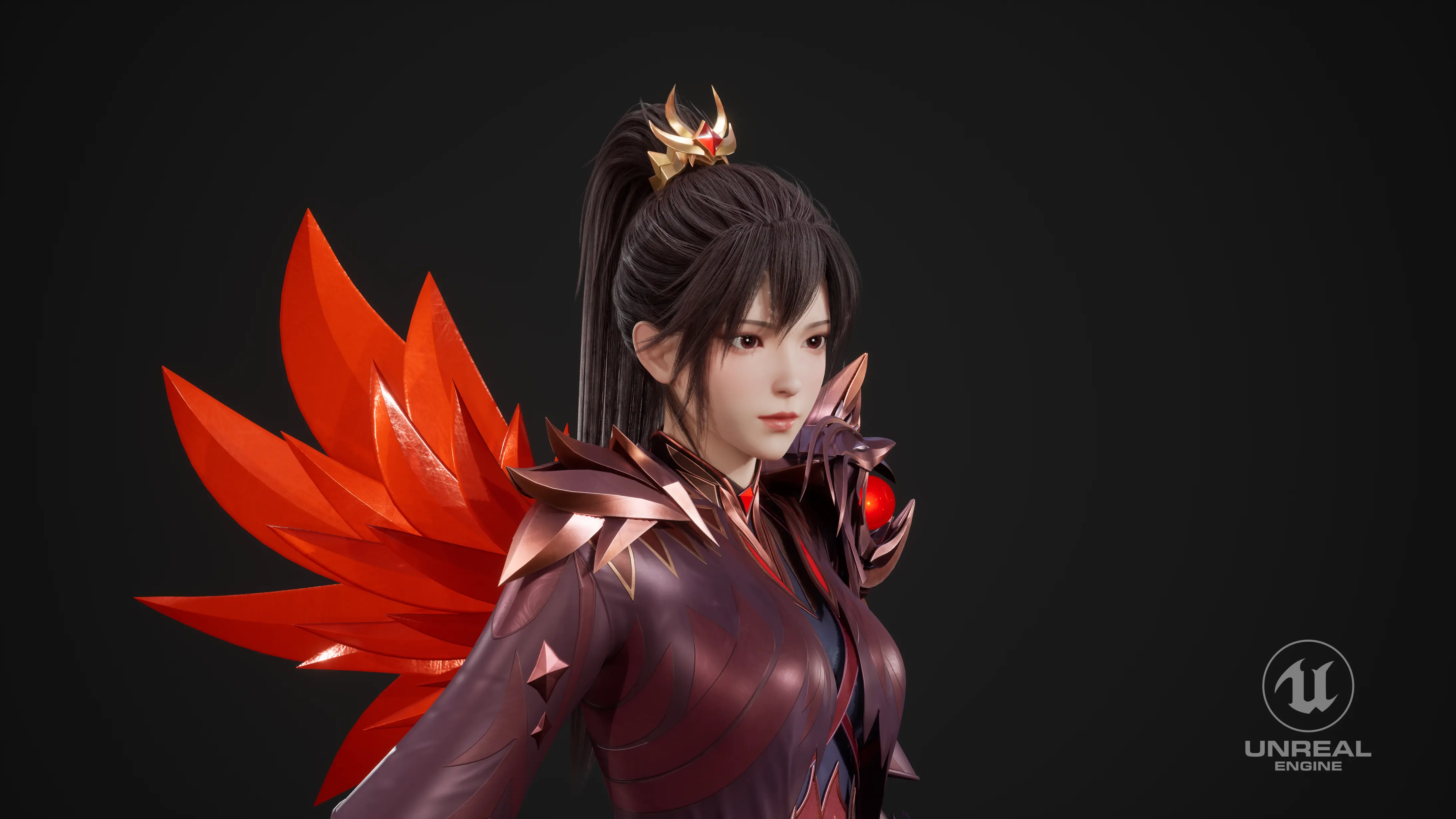 梦羽赤焰-孟羽燕 羽火燃烧模型 - 游戏/影视/动画 - 作品模型 - CG模型网