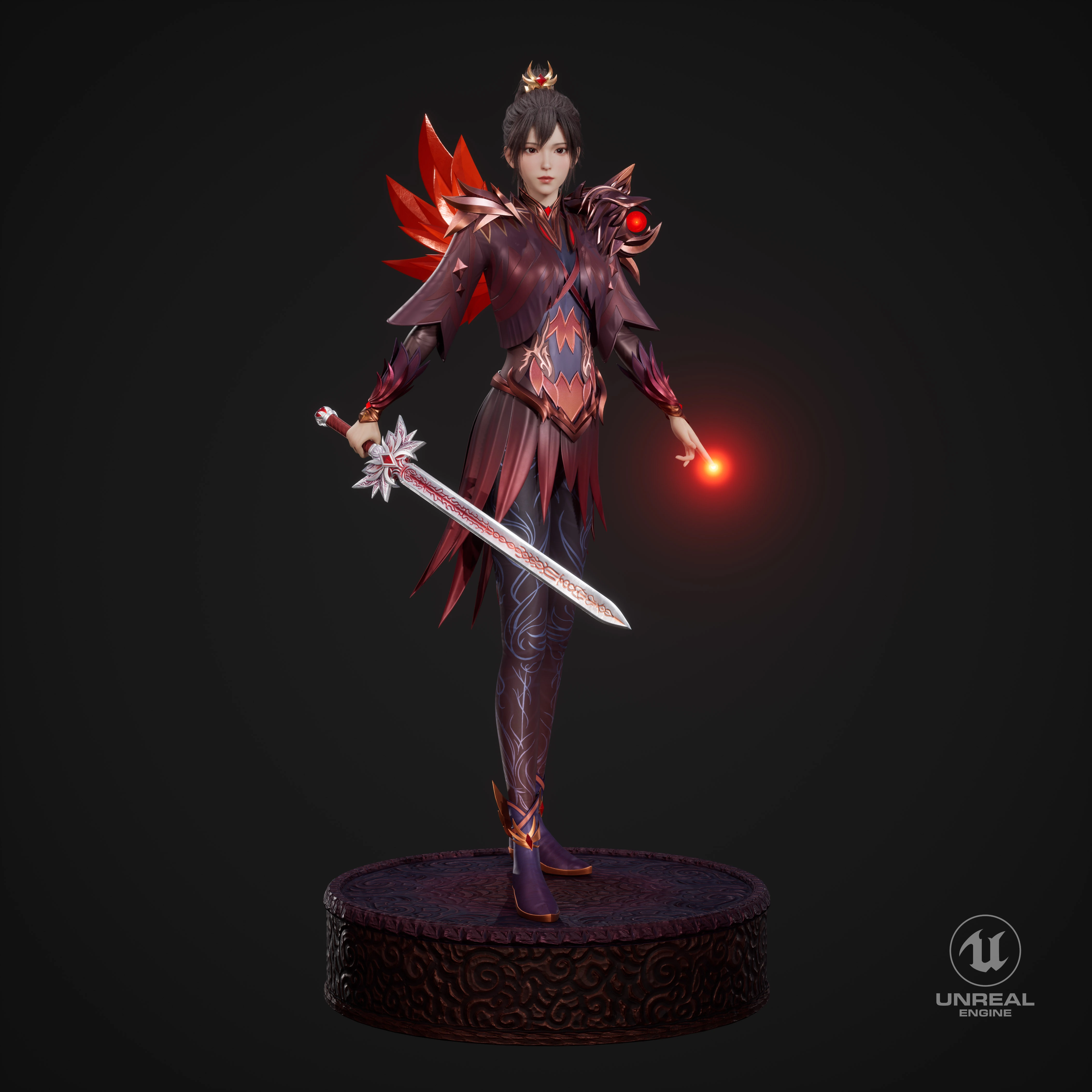梦羽赤焰-孟羽燕 羽火燃烧模型 - 游戏/影视/动画 - 作品模型 - CG模型网