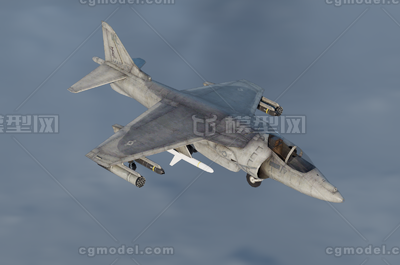 AV-8B Harrier模型-其他航天设施模型库-FBX(.fbx)模型下载-cg模型网