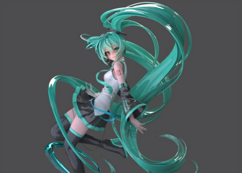 一个练习，是初音呐，原画来自九叶桑老师