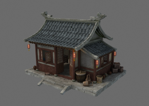 3转2写实场景模型 房子模型-场景部件模型库-3ds Max(.max)模型下载-cg模型网
