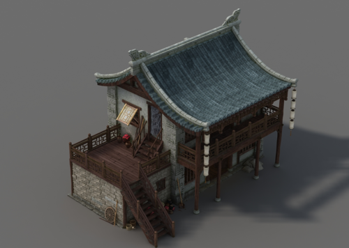 3转2写实场景模型 房子模型-场景部件模型库-3ds Max(.max)模型下载-cg模型网