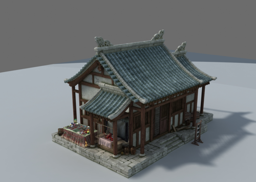 3转2写实场景模型 房子模型-场景部件模型库-3ds Max(.max)模型下载-cg模型网