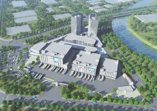 园区鸟瞰  物流园区  厂房 仓库  工业厂房