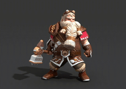 矮人战士 矮人族模型-男人模型库-3ds Max(.max)模型下载-cg模型网