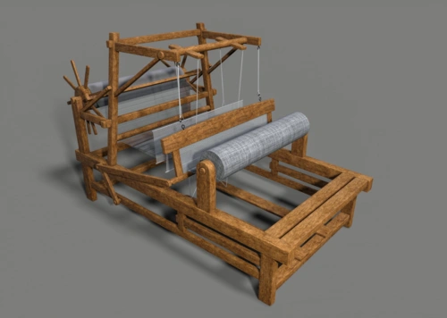 织布机【有绑定】古代织布机 老式织布机模型-其他模型库-3ds Max(.max)模型下载-cg模型网