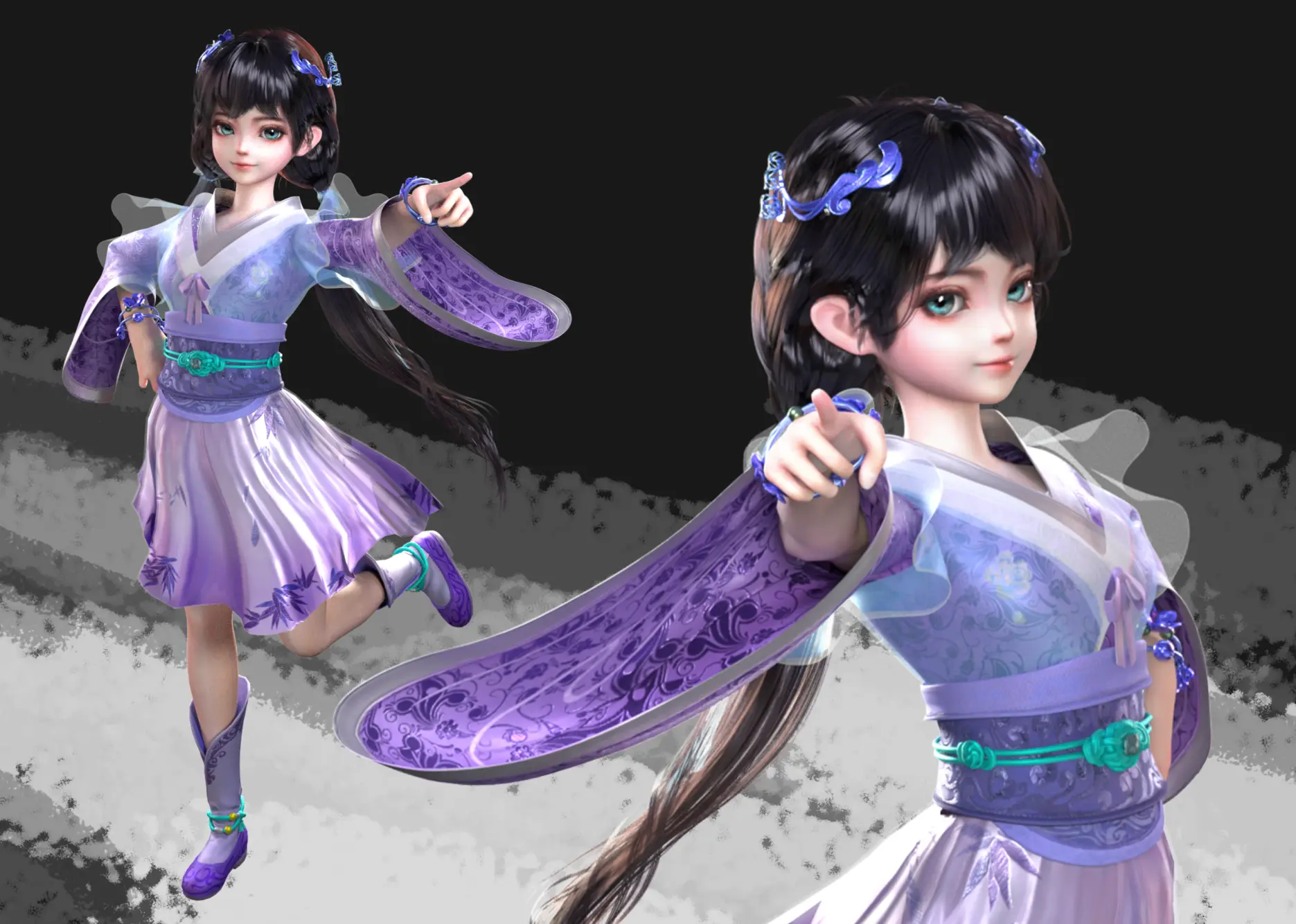 【有綁定】小师妹 写实 古代美少女 侠女 古装女侠 大小姐模型 - 角色/人物/生物 - 作品模型 - CG模型网