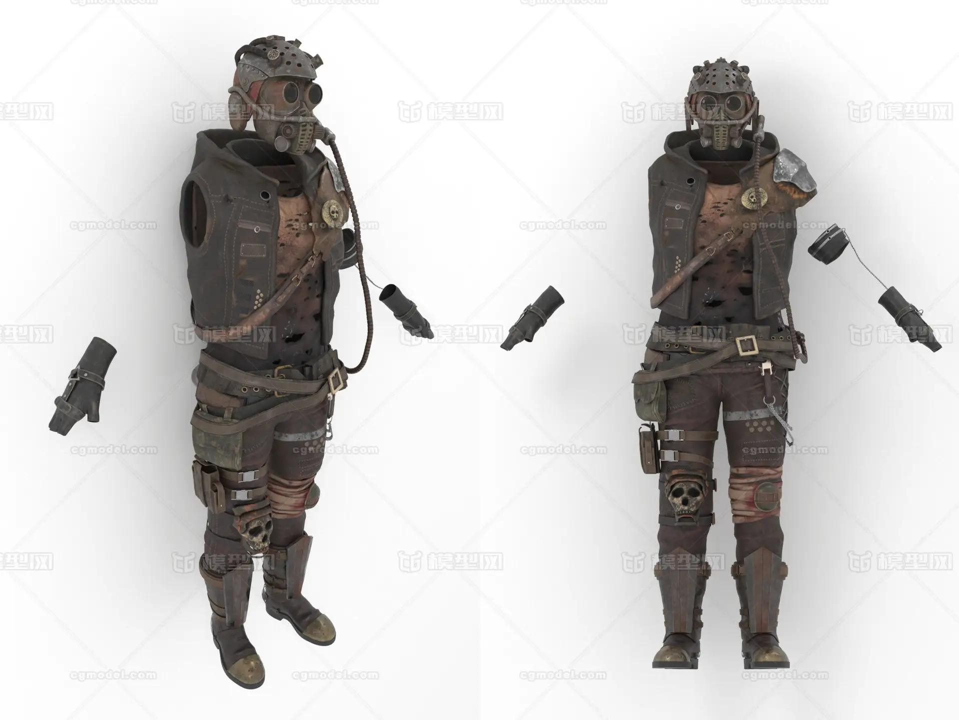 废土服装 末日生存套装 工装 机能服 重工服装 防毒面具