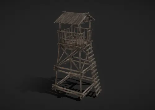 古代兵营哨塔 瞭望塔模型-古代场景模型库-Blender(.blend)模型下载-cg模型网