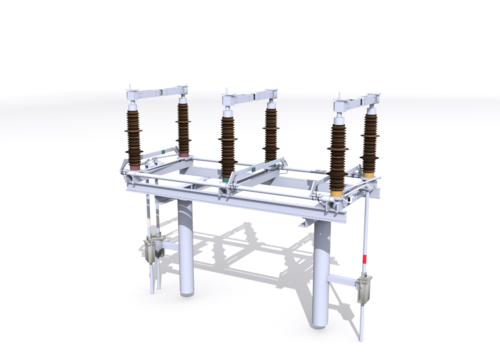 110kV隔离开关 110kV接地刀闸模型-工业及专业设备模型库-3ds Max(.max)模型下载-cg模型网